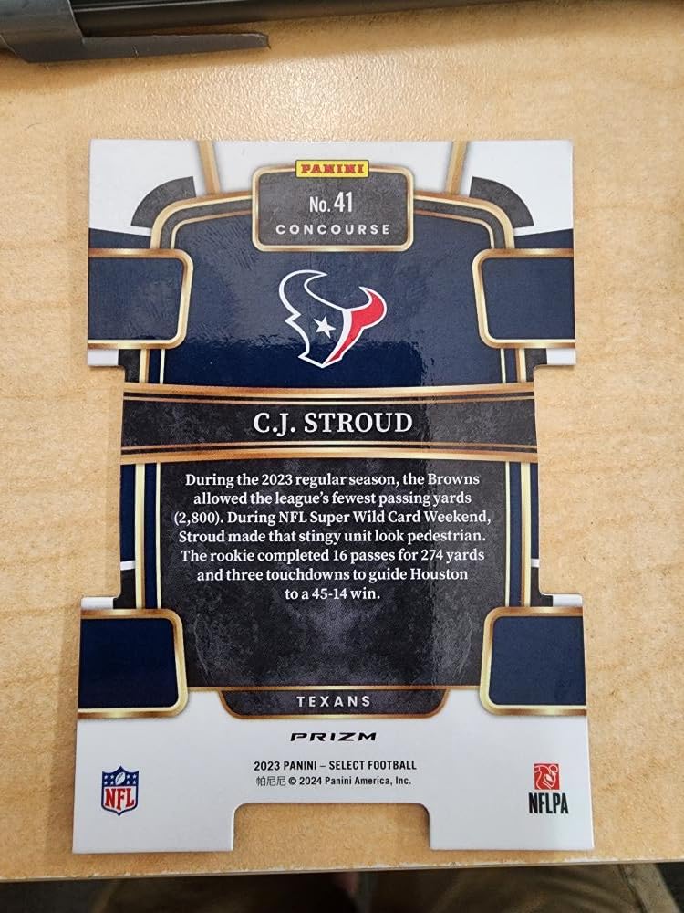 Amazon.com: Football Trading Card NFL 2023 Panini Select Zebra